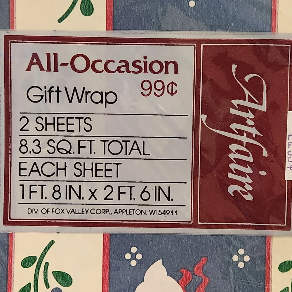 VTG 80s Goose Wrapping Paper NIP Fox Valley Cottagecore Farmhouse Country Geese